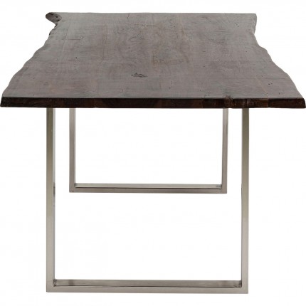 Table Harmony noyer chrome 180x90cm Kare Design