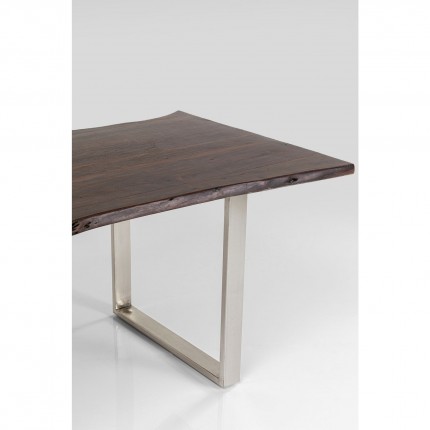 Table Harmony noyer chrome 180x90cm Kare Design