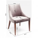 Chaise Mode velours grise Kare Design