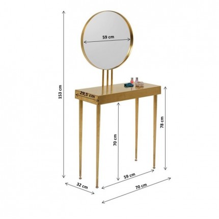 Console avec miroir Art 153 cm Kare Design