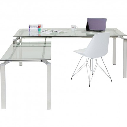 Bureau d'angle en verre Lorenco Kare Design