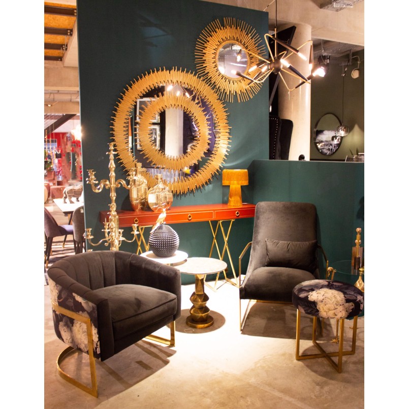 Mirror Solare Gold Ø132cm Kare Design