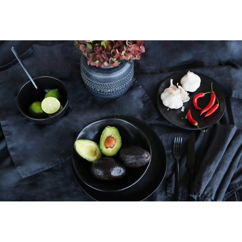 Plate Organic Black Ø20cm Kare Design