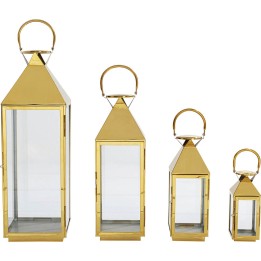 Lanternes Giardino dorées set de 4 Kare Design