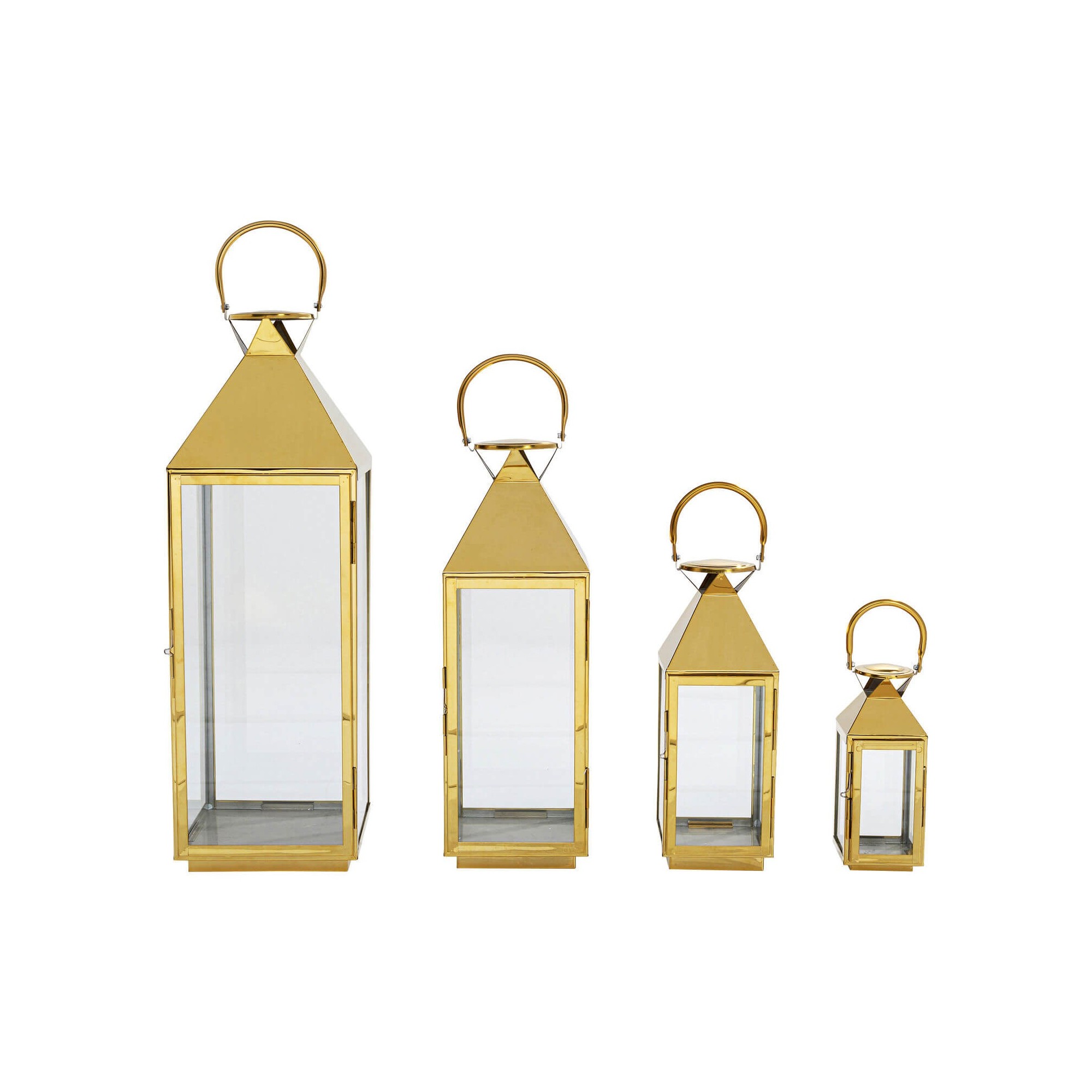 Lanternes Giardino dorées set de 4 Kare Design
