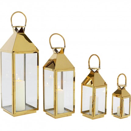 Lanternes Giardino set de 4 dorées Kare Design