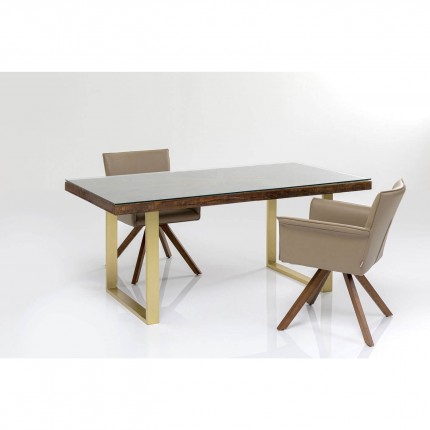 Table Conley 160x80cm pieds laiton Kare Design