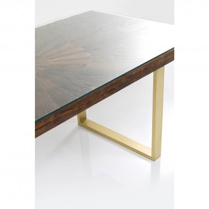 Table Conley pieds laiton 160x80cm Kare Design