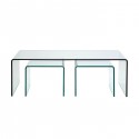 Tables basses Visible Clear set de 3 Kare Design