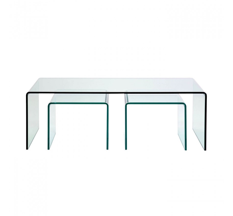 Tables basses Visible Clear set de 3 Kare Design Tables basses Visible Clear set de 3 Kare Design