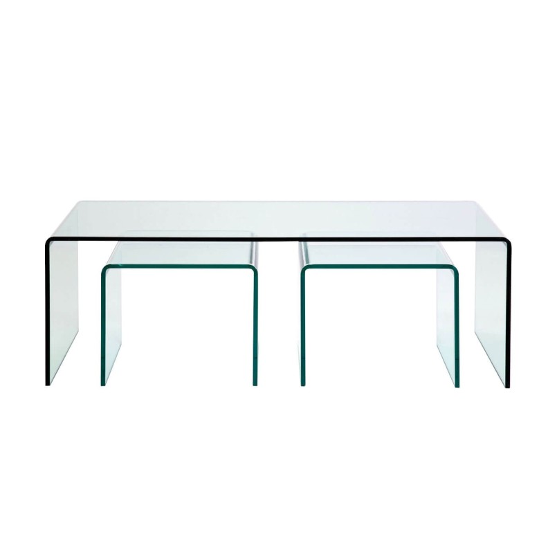 Coffee Table Clear Club (3/Set) Kare Design