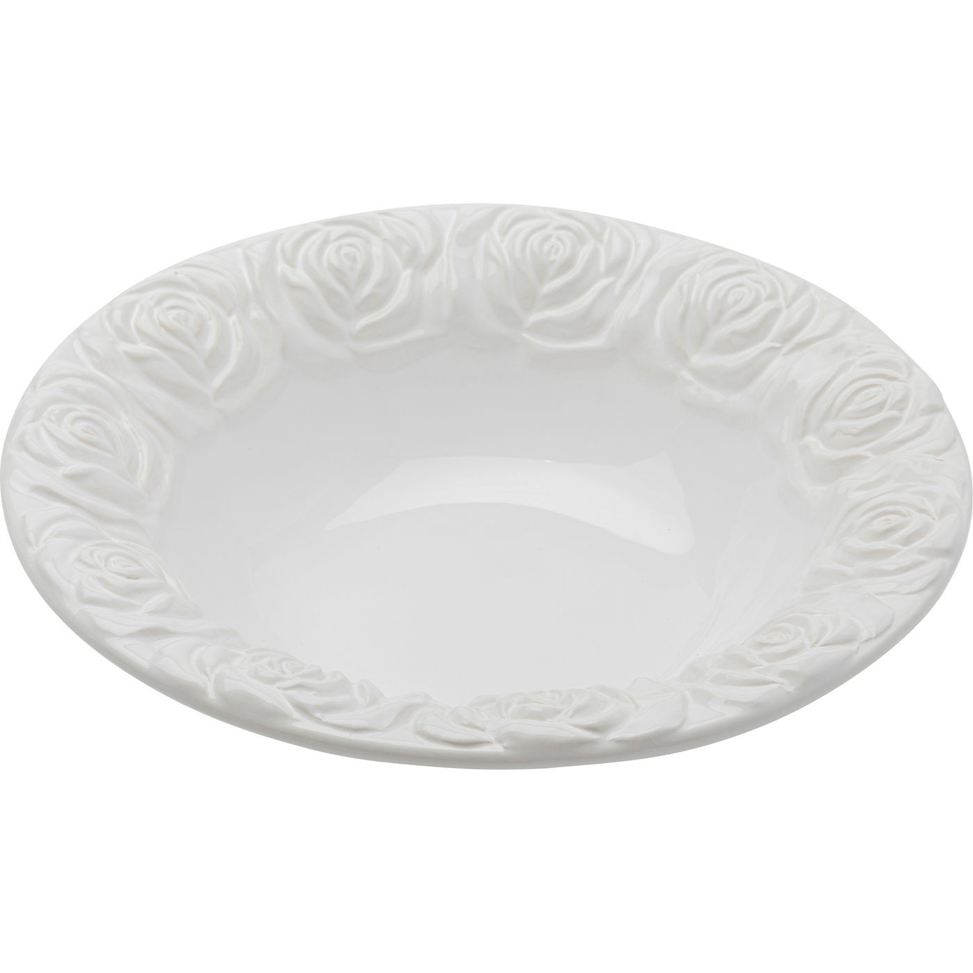 Set de 12 assiettes Roses blanches Kare Design