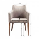 Chaise avec accoudoirs Mode Velvet grise Kare Design