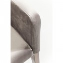 Chaise avec accoudoirs Mode Velvet grise Kare Design