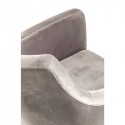 Chaise avec accoudoirs Mode Velvet grise Kare Design