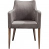 Chaise avec accoudoirs Mode velours gris Kare Design