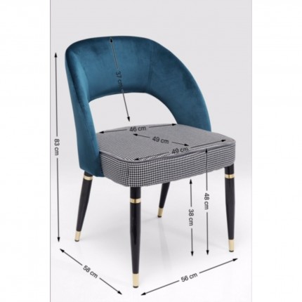 Chaise Samantha bleue Kare Design