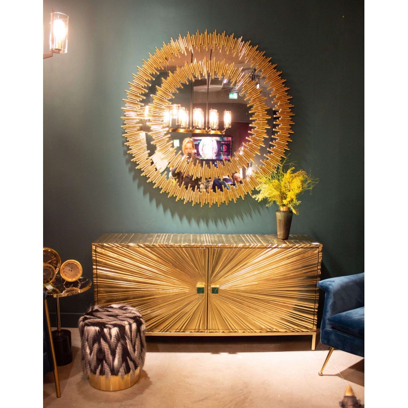 Mirror Solare Gold Ø132cm Kare Design