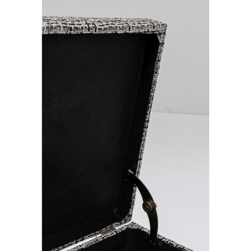 Banc-coffre Iceland blanc et noir 120x40cm Kare Design