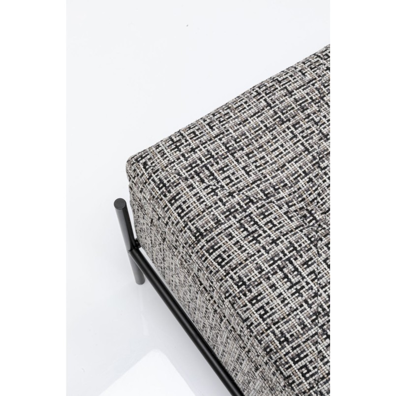 Banc-coffre Iceland blanc et noir 120x40cm Kare Design