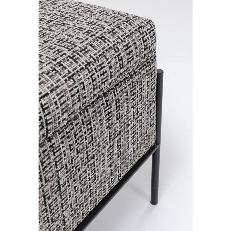 Banc-coffre Iceland blanc et noir 120x40cm Kare Design