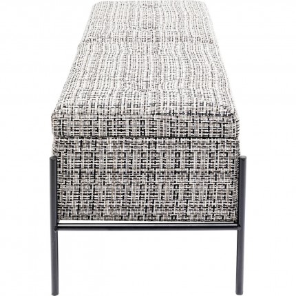 Banc-coffre Iceland blanc et noir 120x40cm Kare Design