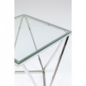 Table d'appoint Cristallo 50x50cm argentée Kare Design