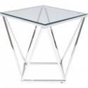 Table d'appoint Cristallo 50x50cm argentée Kare Design