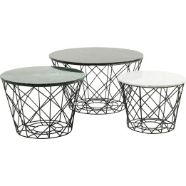 Tables basses East rond 3/set Kare Design