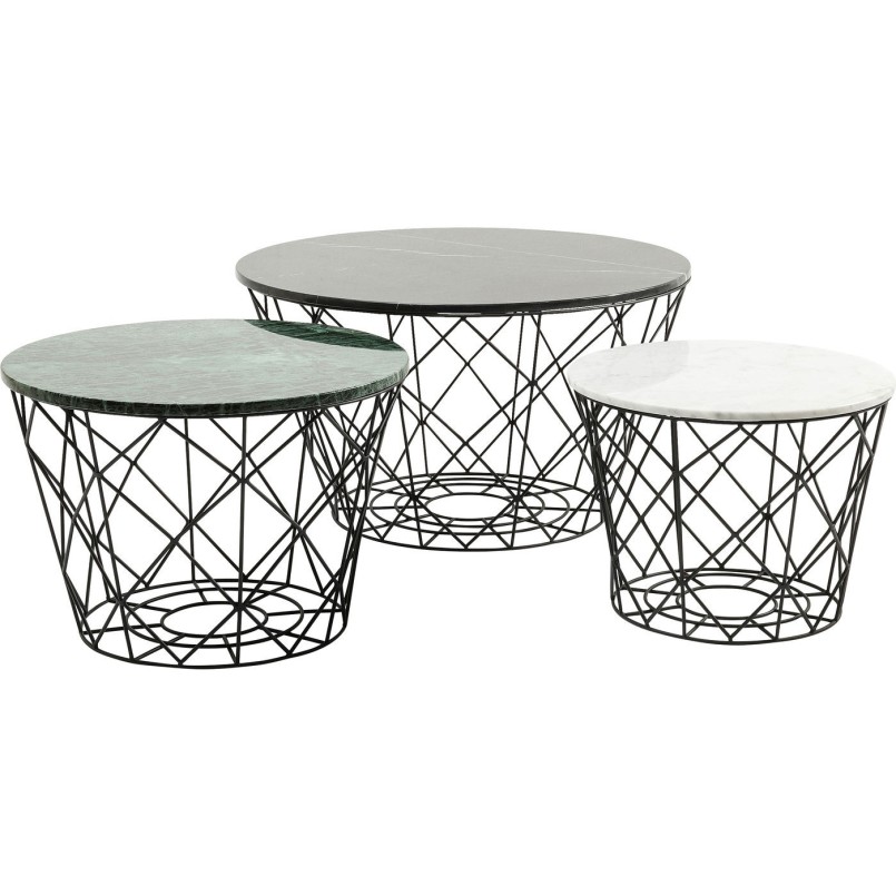 Coffee Table East Round (3/Set) Kare Design