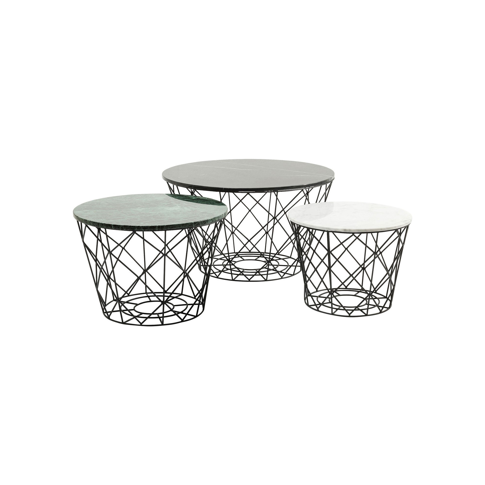 Tables basses East rond 3/set Kare Design