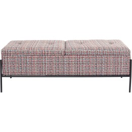 Banc-coffre Iceland rouge 120x40cm Kare Design