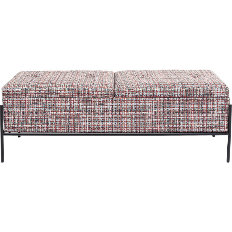 Banc-coffre Iceland rouge 120x40cm Kare Design