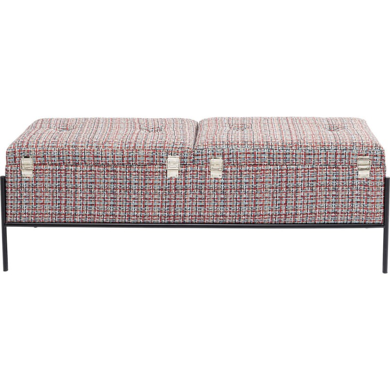 Banc-coffre Iceland rouge 120x40cm Kare Design