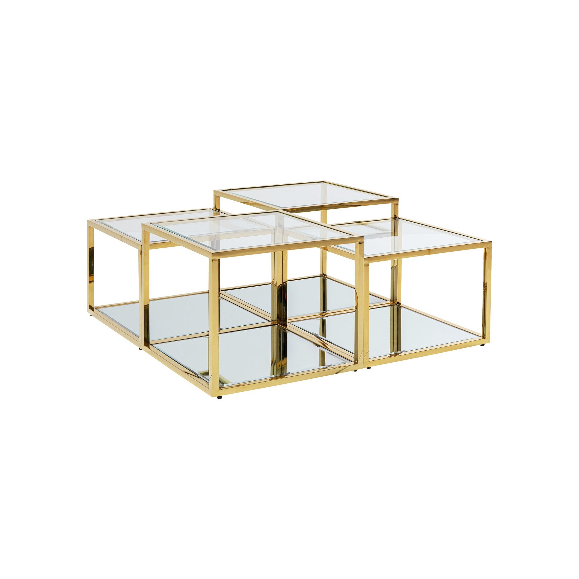 Tables basses Orion set de 4 dorées Kare Design