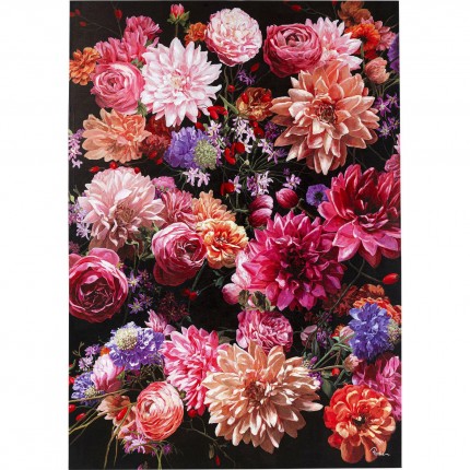 Tableau Touched bouquet de fleurs roses 140x200cm Kare Design