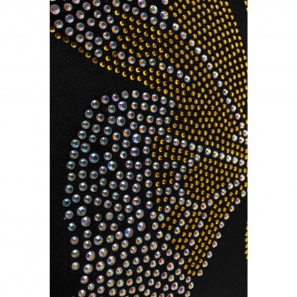 Coussin noir papillon strass 45x45cm Kare Design