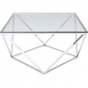 Table basse Cristallo 80x80cm argentée Kare Design