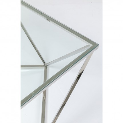 Table basse Cristallo 80x80cm argentée Kare Design