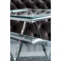 Table basse Cristallo 80x80cm argentée Kare Design