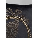 Coussin noir médaillon strass 45x45cm Kare Design