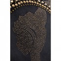 Coussin noir médaillon strass 45x45cm Kare Design