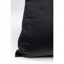 Coussin noir médaillon strass 45x45cm Kare Design