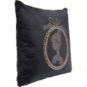 Coussin noir médaillon strass 45x45cm Kare Design