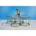 Table basse Comb 45cm dorée Kare Design