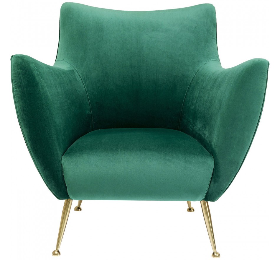 Fauteuil Goldfinger velours vert Kare Design