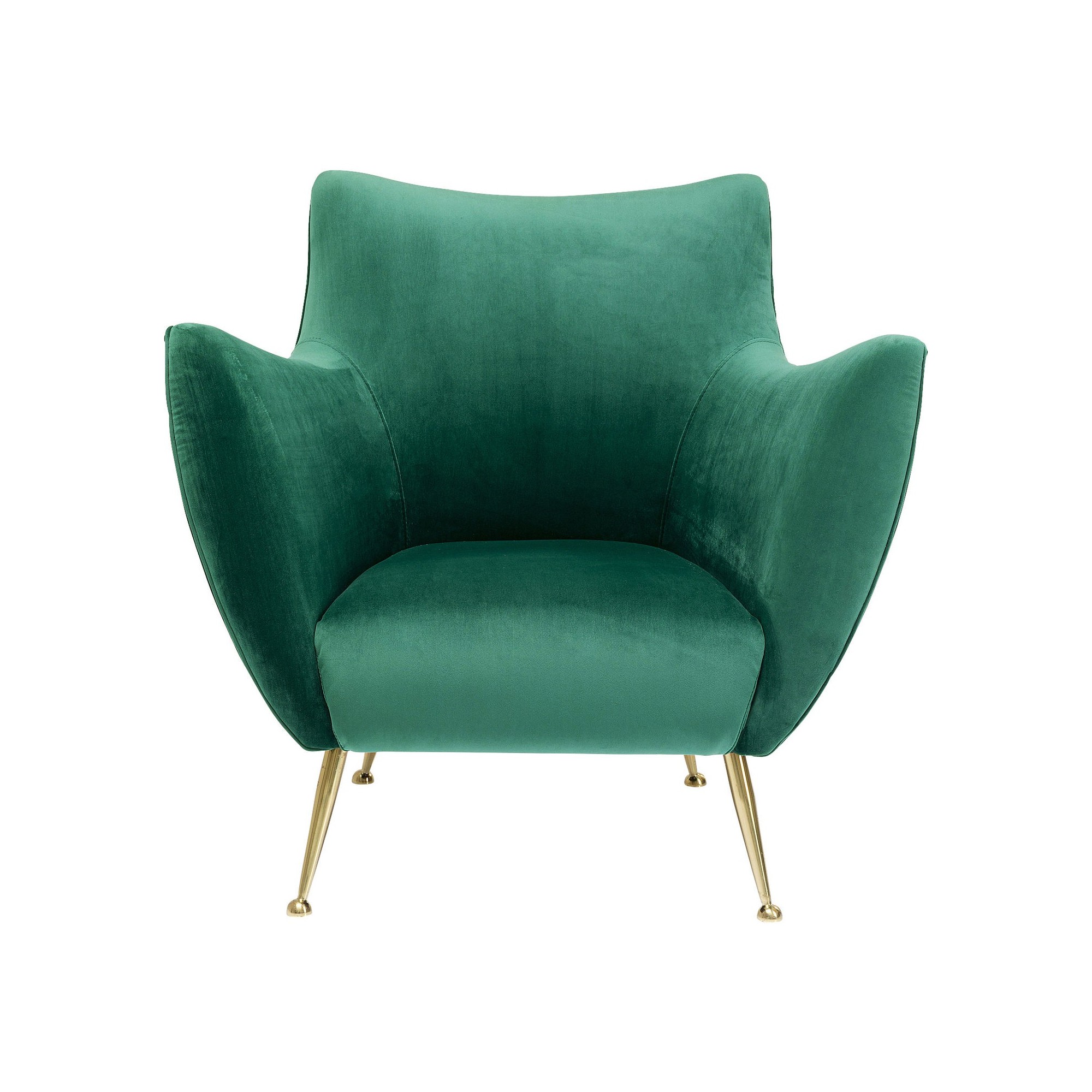 Fauteuil Goldfinger velours vert Kare Design