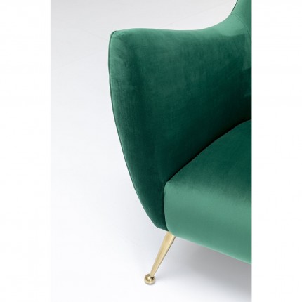 Fauteuil Goldfinger velours vert Kare Design