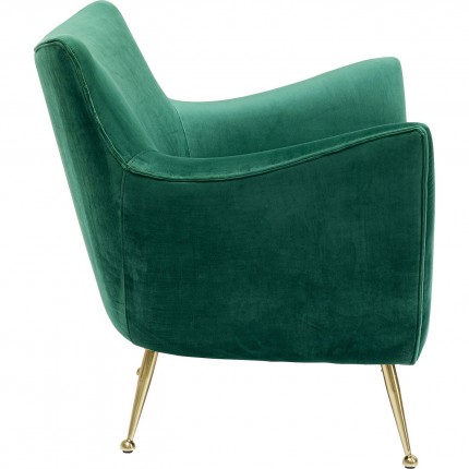 Fauteuil Goldfinger velours vert Kare Design