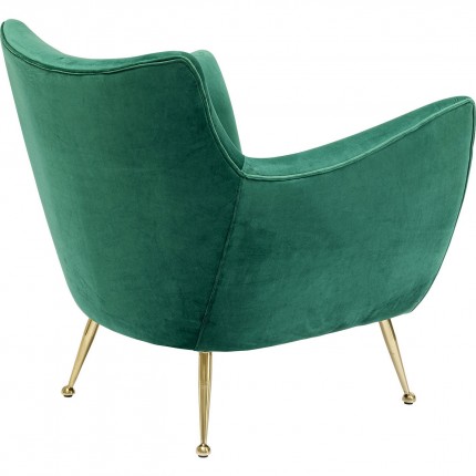 Fauteuil Goldfinger velours vert Kare Design